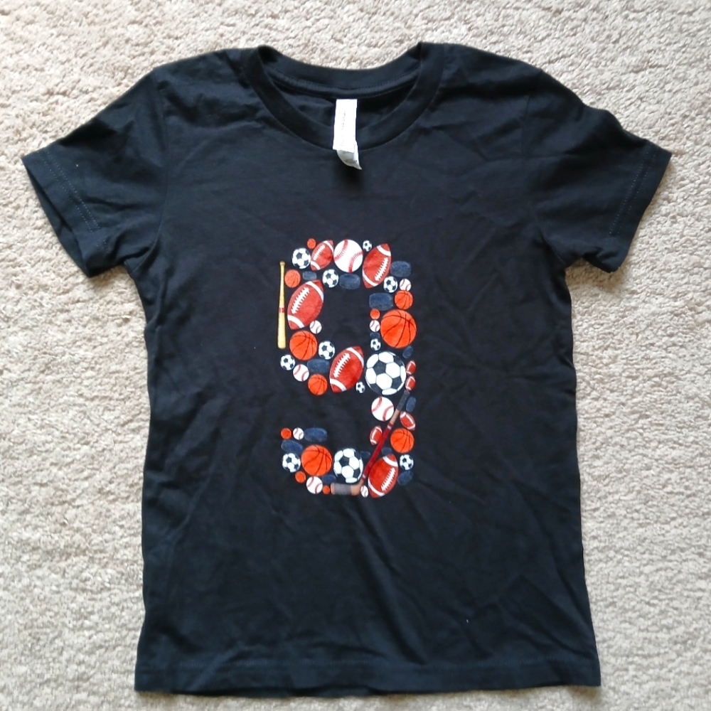 "9th" Birthday Sports T Shirt